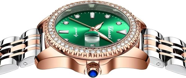 FANMIS Women's Luxury Classic Design Fashion Diamond Watch Stainless Steel Strap Business Waterproof Luminous Watch - Image 7