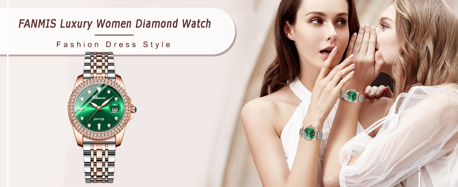 Luxury Women's Classic Crystal Diamond Bracelet Watch