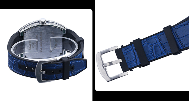 FANMIS Mens Skull Big Face Watches Rectangle Punk Diamond 