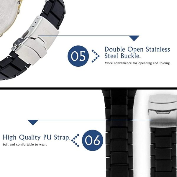 FANMIS Men's Analog Digital 50M Waterproof Sports Watch Military Multifunction Stopwatch Alarm Backlight Gold Watch - Image 5