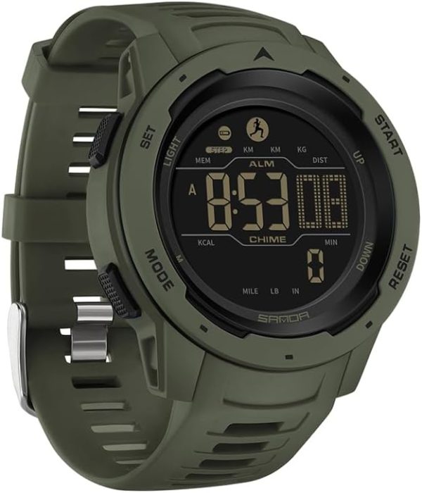 FANMIS Unisex Pedometer Watches Military Multifunctional 50M Waterproof Digital Outdoor Sports Watch