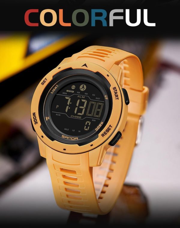FANMIS Unisex Pedometer Watches Military Multifunctional 50M Waterproof Digital Outdoor Sports Watch - Image 16