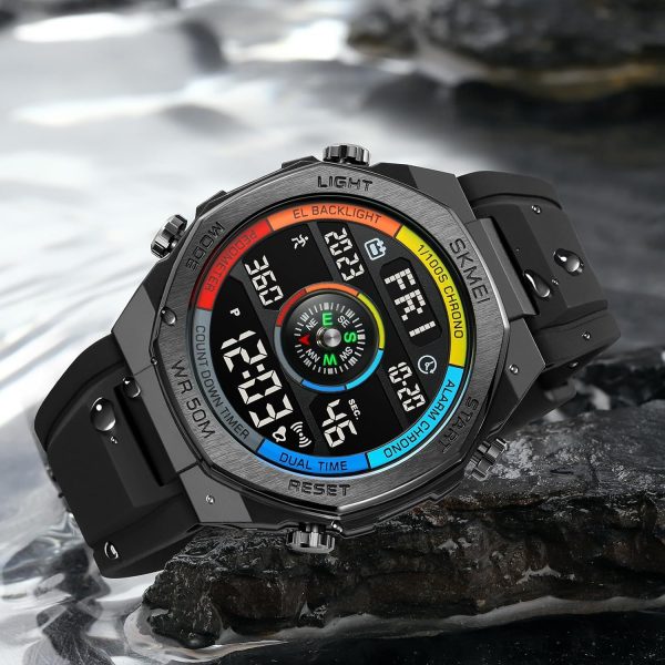 FANMIS Unisex Pedometer Watches Military Multifunctional 50M Waterproof Digital Outdoor Sports Watch - Image 24