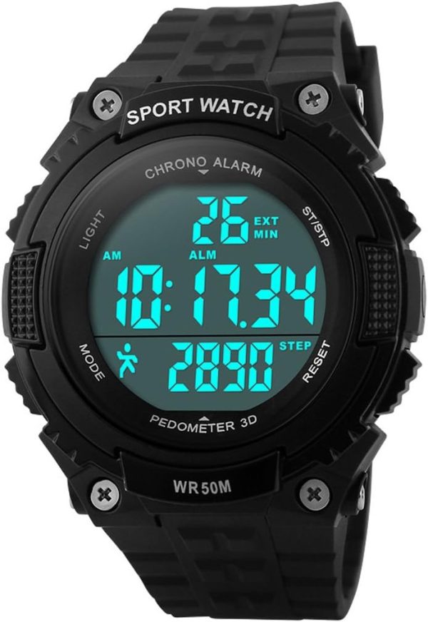 FANMIS Unisex Pedometer Watches Military Multifunctional 50M Waterproof Digital Outdoor Sports Watch - Image 26