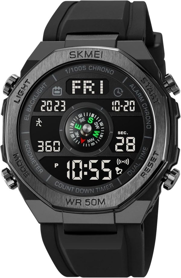 FANMIS Unisex Pedometer Watches Military Multifunctional 50M Waterproof Digital Outdoor Sports Watch - Image 32