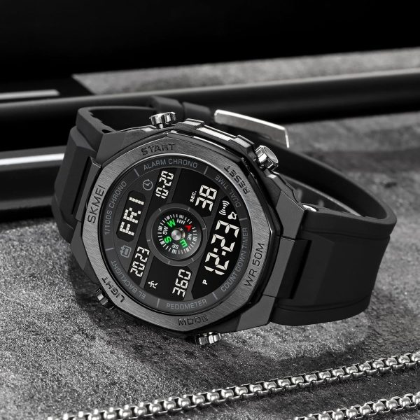 FANMIS Unisex Pedometer Watches Military Multifunctional 50M Waterproof Digital Outdoor Sports Watch - Image 35