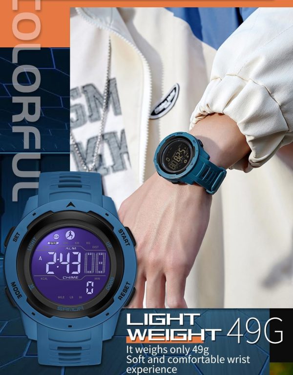 FANMIS Unisex Pedometer Watches Military Multifunctional 50M Waterproof Digital Outdoor Sports Watch - Image 42