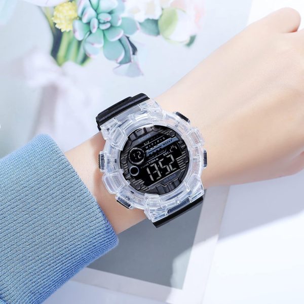 FANMIS Mens Digital LED Sports Watch Military Multifunction Dual Time Alarm Countdown Stopwatch 12H/24H Time Backlight 164FT 50M Waterproof Calendar Month Day Date Watch - Image 4