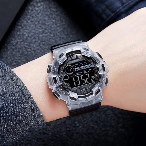 FANMIS Mens Digital LED Sports Watch Military Multifunction Dual Time Alarm Countdown Stopwatch 12H/24H Time Backlight 164FT 50M Waterproof Calendar Month Day Date Watch - Image 6