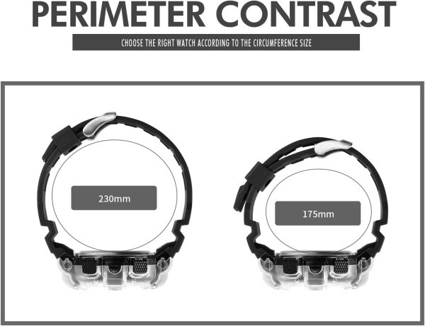 FANMIS Mens Digital LED Sports Watch Military Multifunction Dual Time Alarm Countdown Stopwatch 12H/24H Time Backlight 164FT 50M Waterproof Calendar Month Day Date Watch - Image 12