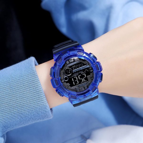 FANMIS Mens Digital LED Sports Watch Military Multifunction Dual Time Alarm Countdown Stopwatch 12H/24H Time Backlight 164FT 50M Waterproof Calendar Month Day Date Watch - Image 23