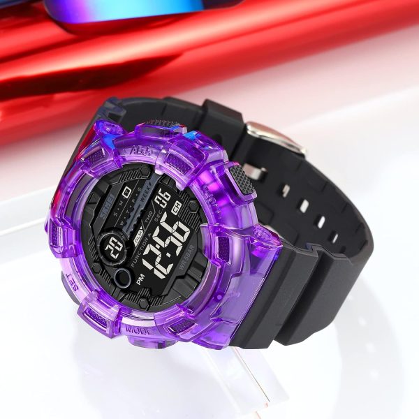 FANMIS Mens Digital LED Sports Watch Military Multifunction Dual Time Alarm Countdown Stopwatch 12H/24H Time Backlight 164FT 50M Waterproof Calendar Month Day Date Watch - Image 28