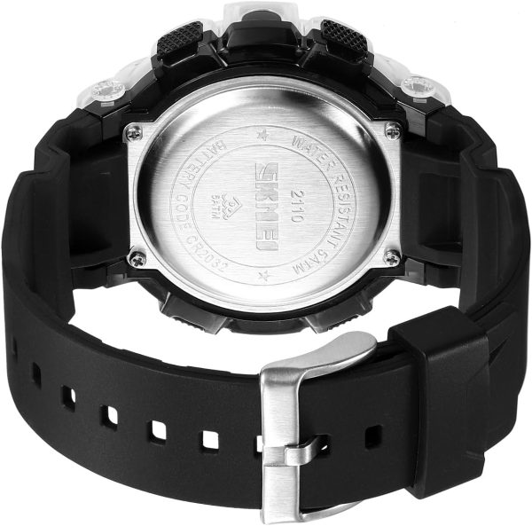 FANMIS Mens Digital LED Sports Watch Military Multifunction Dual Time Alarm Countdown Stopwatch 12H/24H Time Backlight 164FT 50M Waterproof Calendar Month Day Date Watch - Image 30