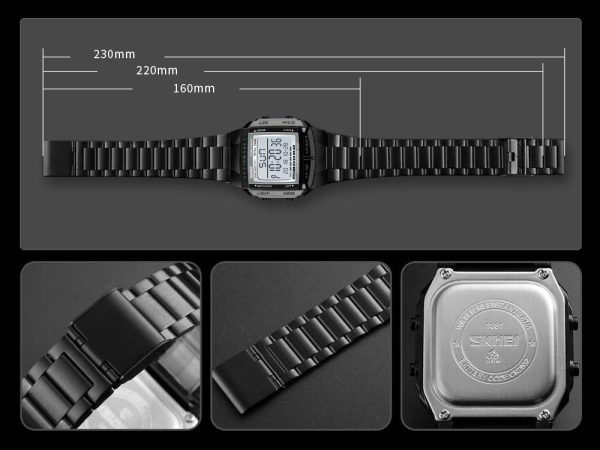 FANMIS Unisex Luxury Digital Watches Multifunctional Stopwatch Countdown Alarm Backlight Water Resistant Watch - Image 6