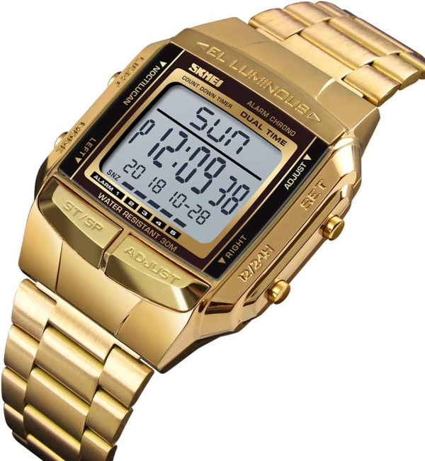 FANMIS Unisex Luxury Digital Watches Multifunctional Stopwatch Countdown Alarm Backlight Water Resistant Watch - Image 11