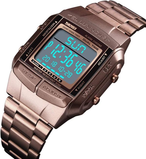FANMIS Unisex Luxury Digital Watches Multifunctional Stopwatch Countdown Alarm Backlight Water Resistant Watch - Image 16