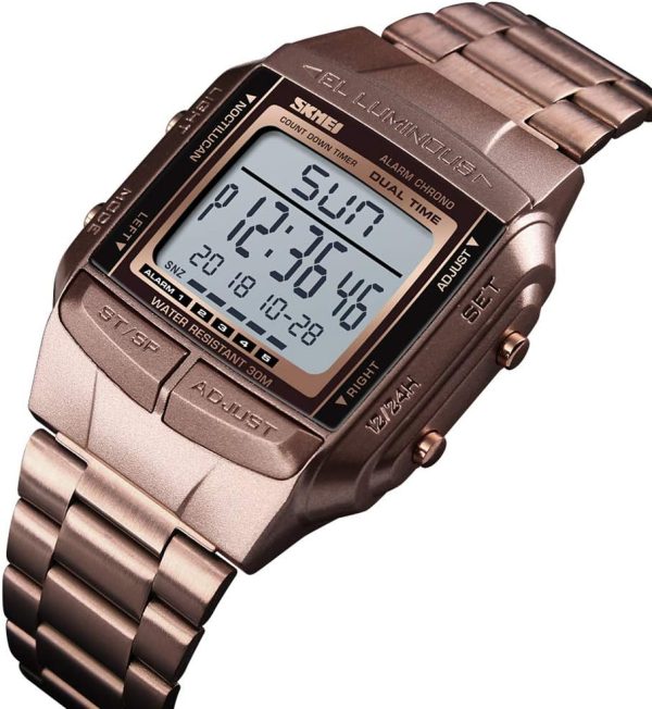 FANMIS Unisex Luxury Digital Watches Multifunctional Stopwatch Countdown Alarm Backlight Water Resistant Watch - Image 17