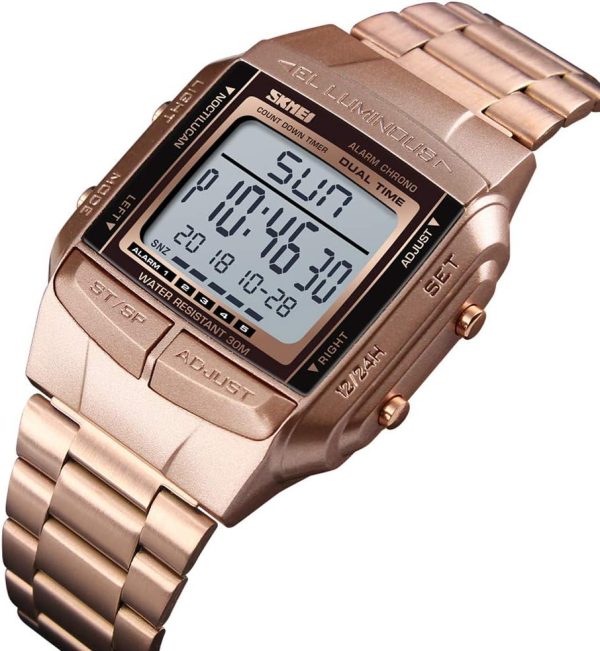 FANMIS Unisex Luxury Digital Watches Multifunctional Stopwatch Countdown Alarm Backlight Water Resistant Watch - Image 22
