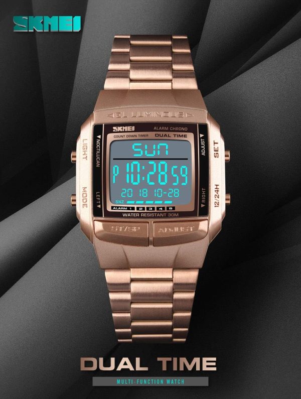 FANMIS Unisex Luxury Digital Watches Multifunctional Stopwatch Countdown Alarm Backlight Water Resistant Watch - Image 25