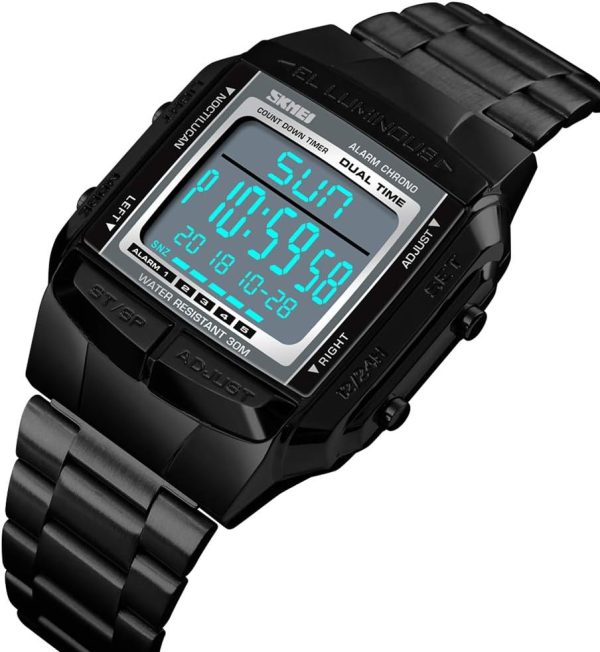 FANMIS Unisex Luxury Digital Watches Multifunctional Stopwatch Countdown Alarm Backlight Water Resistant Watch - Image 28