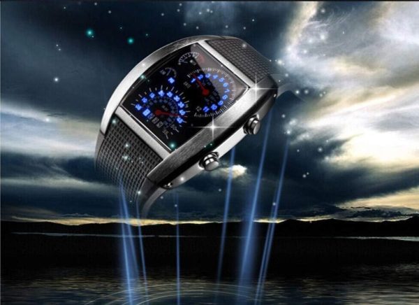 FANMIS Men's Digital Fashion Cobra LED Watches Silicone Iron Triangle Dial Sports Wrist Watch - Image 5