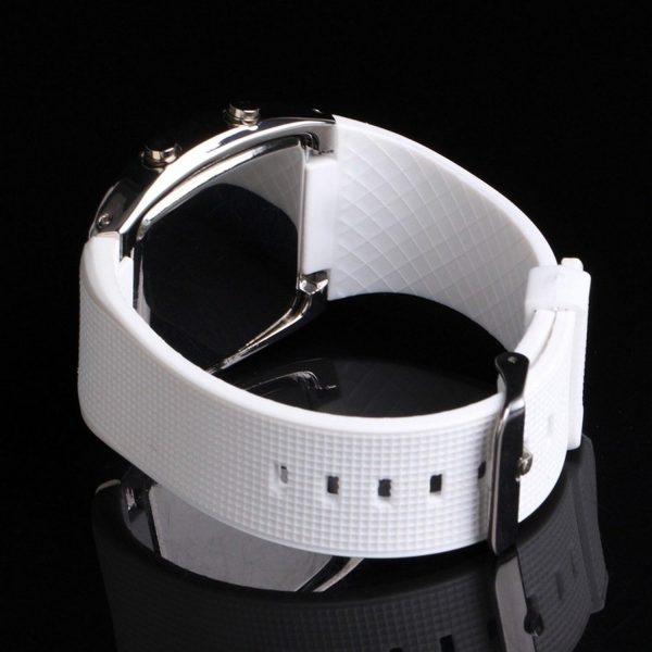 FANMIS Men's Digital Fashion Cobra LED Watches Silicone Iron Triangle Dial Sports Wrist Watch - Image 20