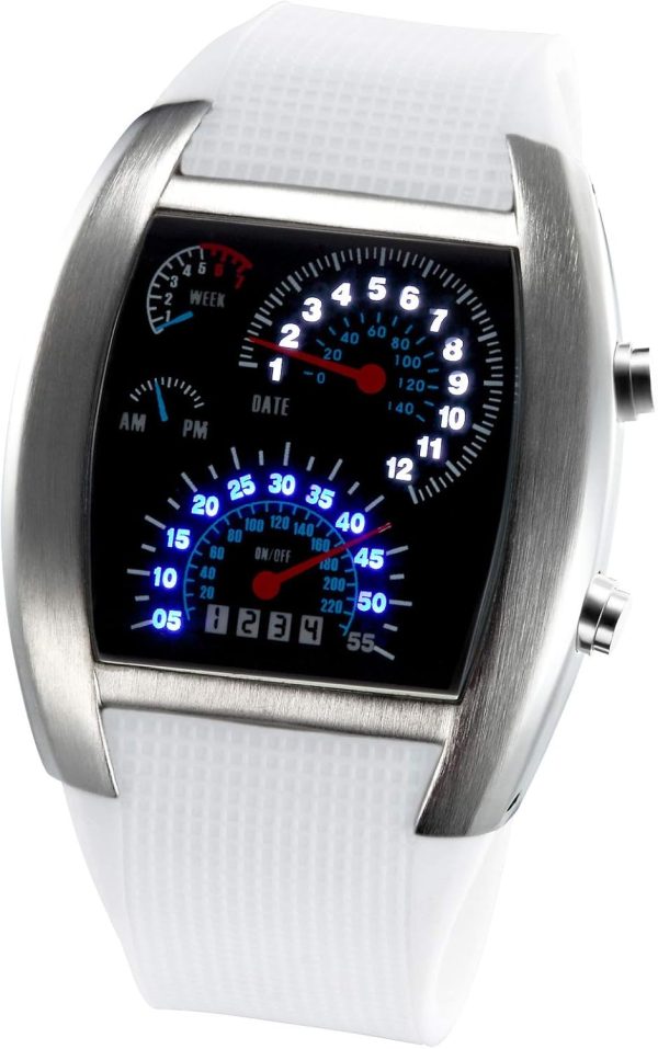 FANMIS Men's Digital Fashion Cobra LED Watches Silicone Iron Triangle Dial Sports Wrist Watch - Image 21