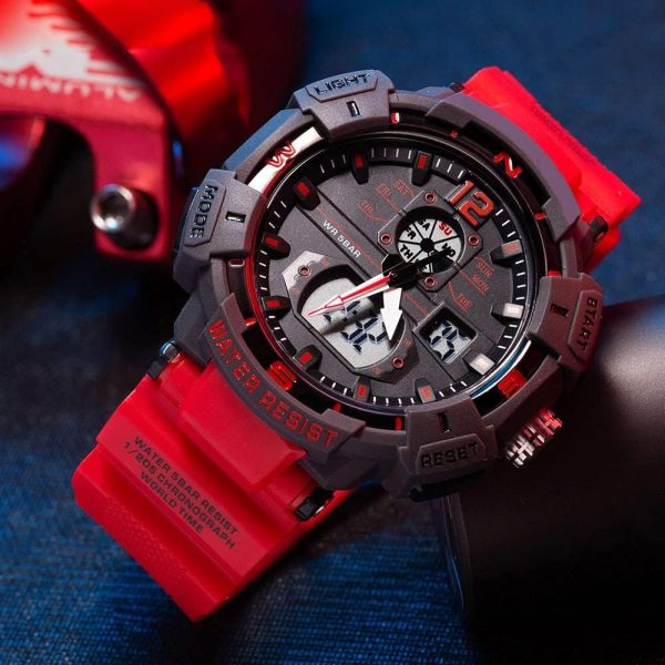 FANMIS Mens Analog Digital Sports Watch Large Face Outdoor Sports Waterproof Military Wrist Watches with Date Multifunction Tactics LED Army Watch Backlight Stopwatch (Black) - Image 31
