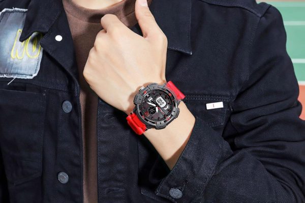 FANMIS Mens Analog Digital Sports Watch Large Face Outdoor Sports Waterproof Military Wrist Watches with Date Multifunction Tactics LED Army Watch Backlight Stopwatch (Black) - Image 33