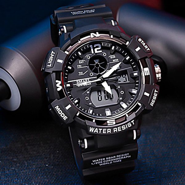 FANMIS Mens Analog Digital Sports Watch Large Face Outdoor Sports Waterproof Military Wrist Watches with Date Multifunction Tactics LED Army Watch Backlight Stopwatch (Black) - Image 38